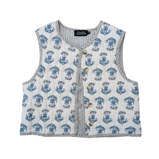 Monoprix button vest - 8 years