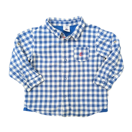 Petit Bateau snap button shirt - 18 mo / 81 cm