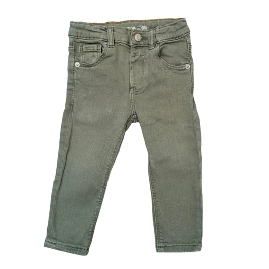 Zara green denim trousers - 12-18 mo / 86 cm