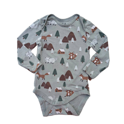 C&A winter scene onesie - 9-12 mo / 80 cm
