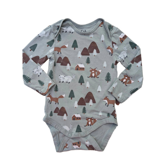 C&A winter scene onesie - 9-12 mo / 80 cm