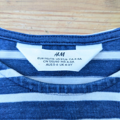 H&M striped shirt - 5-6 yrs / 110-116