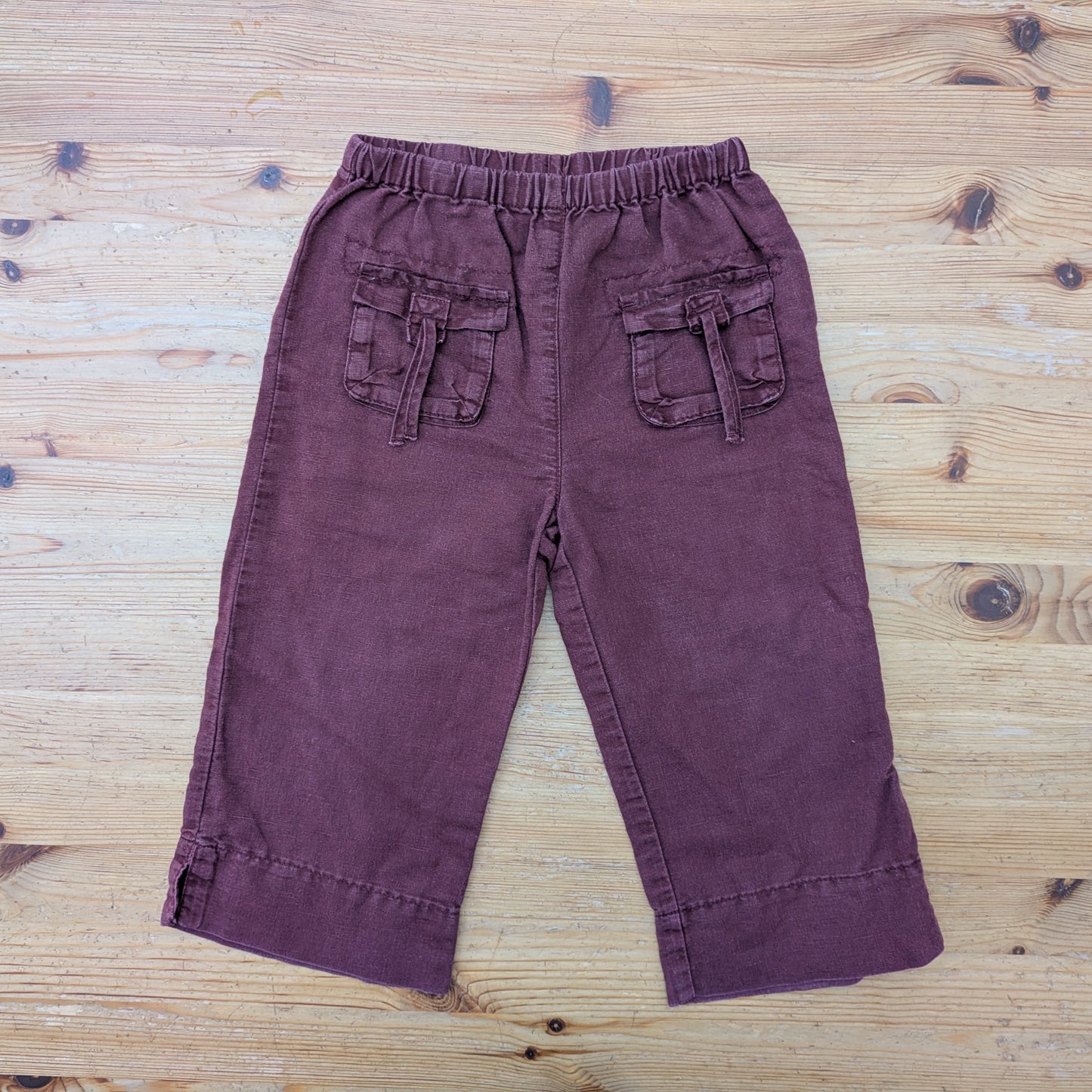 du pareil au meme linen / cotton trousers - 23 mo / 86 cm