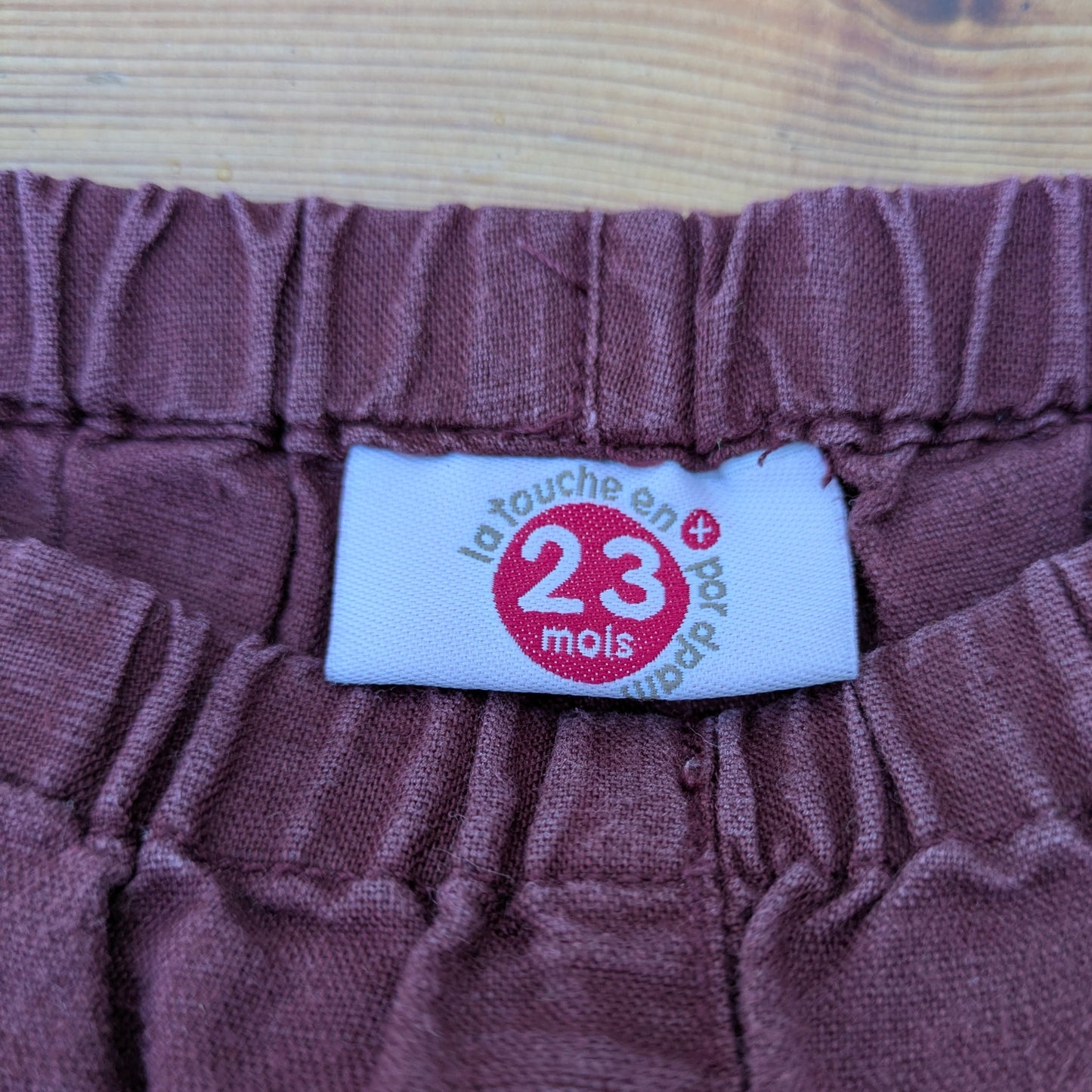 du pareil au meme linen / cotton trousers - 23 mo / 86 cm
