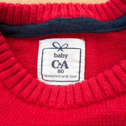 C&A Santa sweater - 9 mo / 80cm