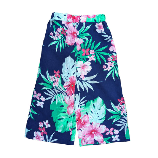 Pantalon fleuri fait main - 4-5 ans