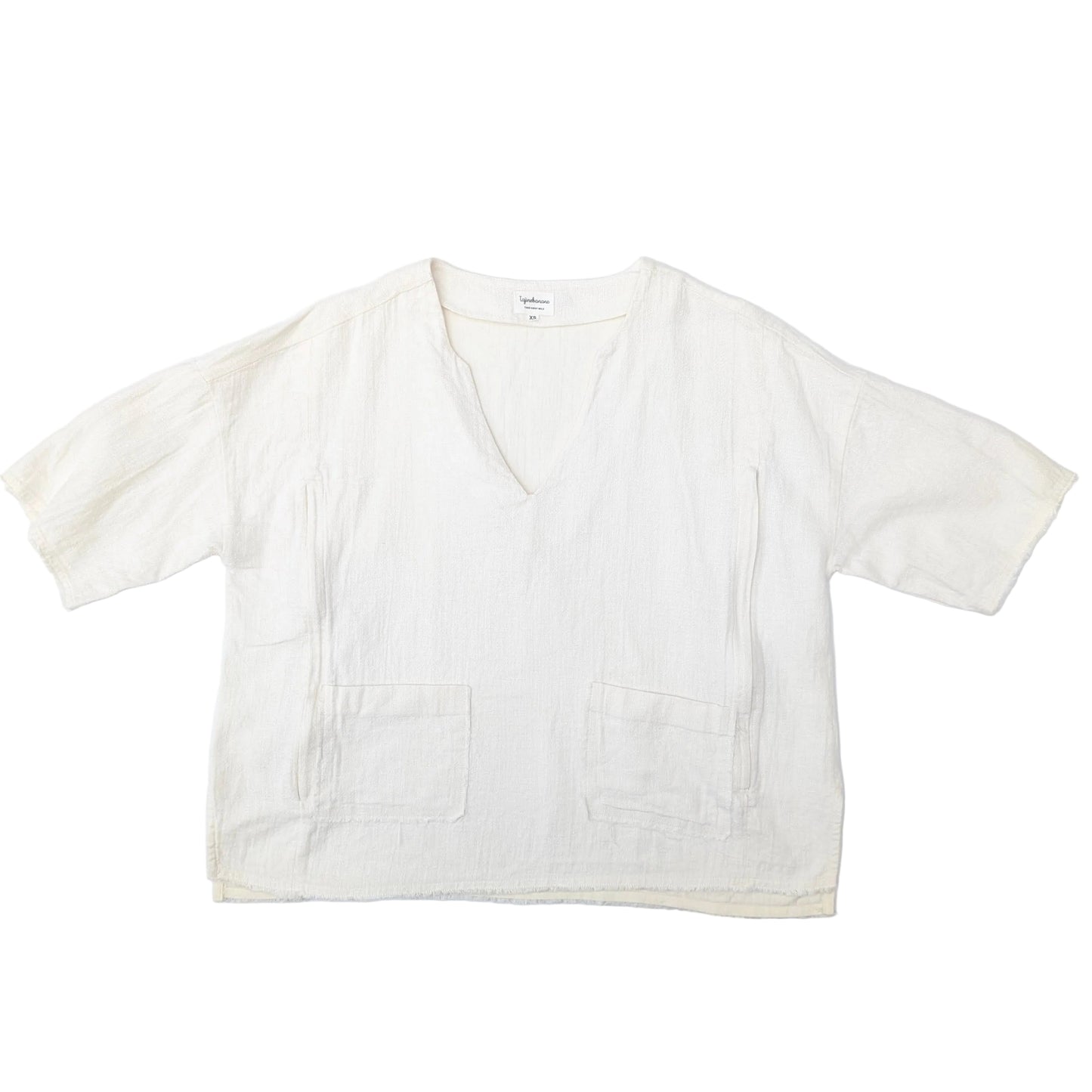 Tajine Banane Maternity and Nursing shirt - linen/cotton - cream -Size S