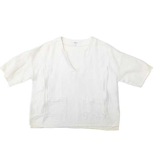 Tajine Banane Maternity and Nursing shirt - linen/cotton - cream -Size S