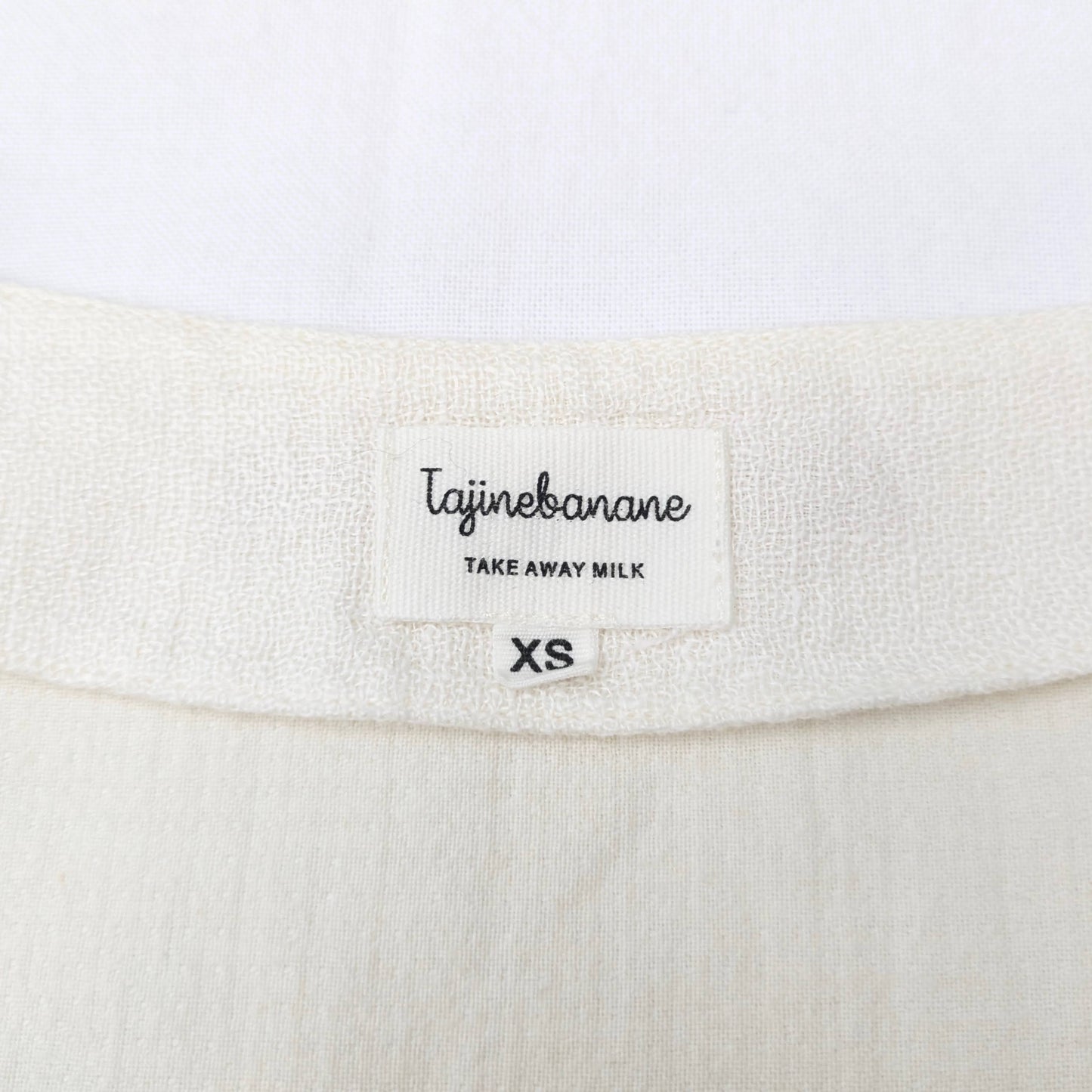 Tajine Banane Maternity and Nursing shirt - linen/cotton - cream -Size S