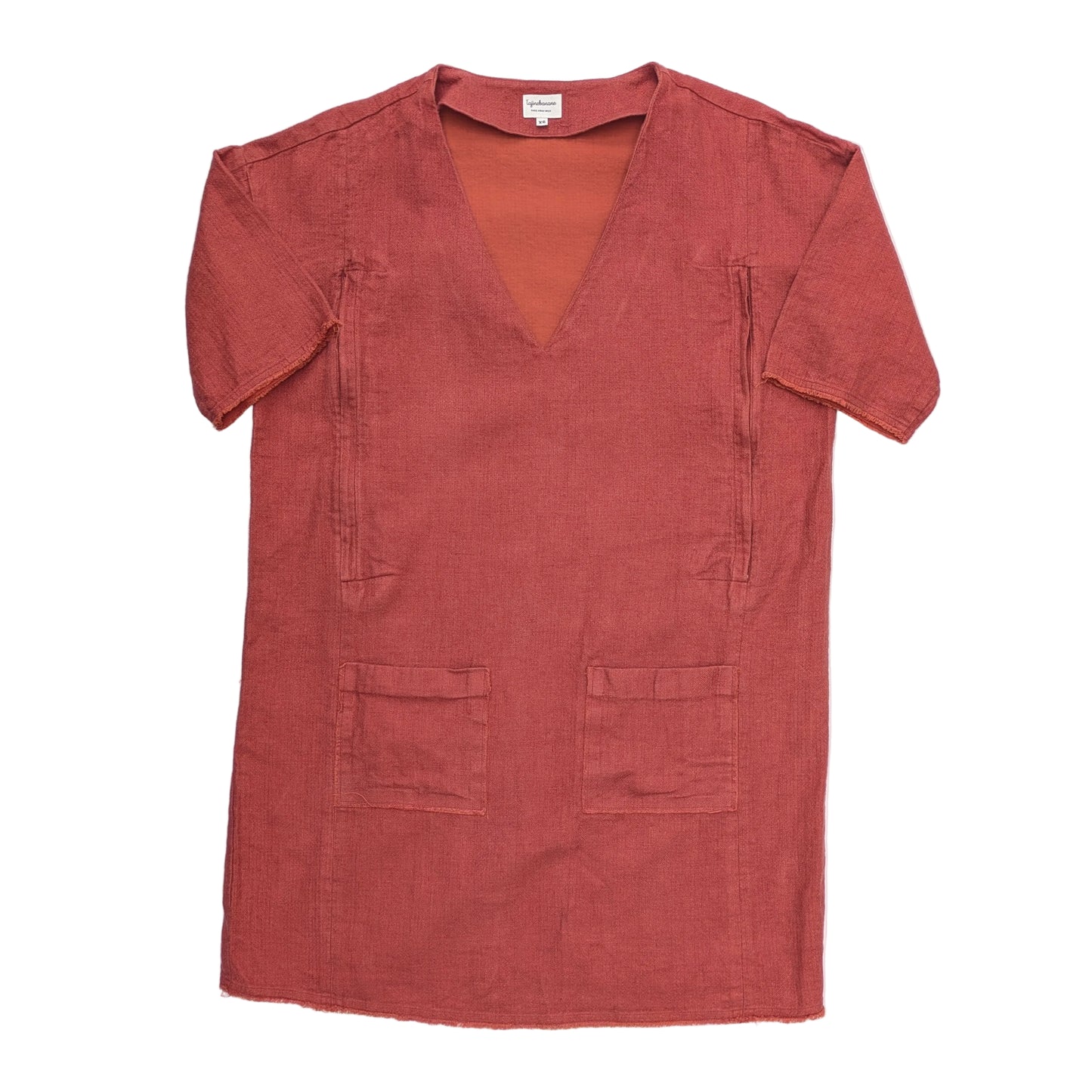 Tajine Banane Maternity and Nursing shirt - linen/cotton - sienna -Size S