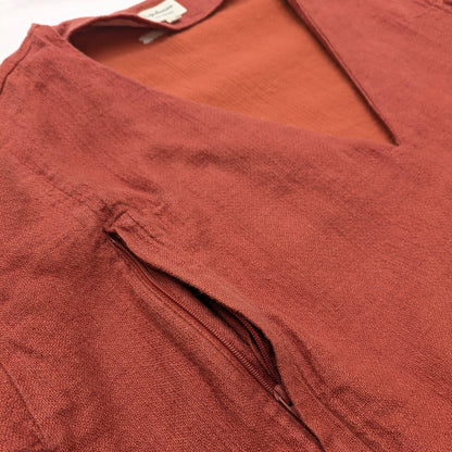 Tajine Banane Maternity and Nursing shirt - linen/cotton - sienna -Size S