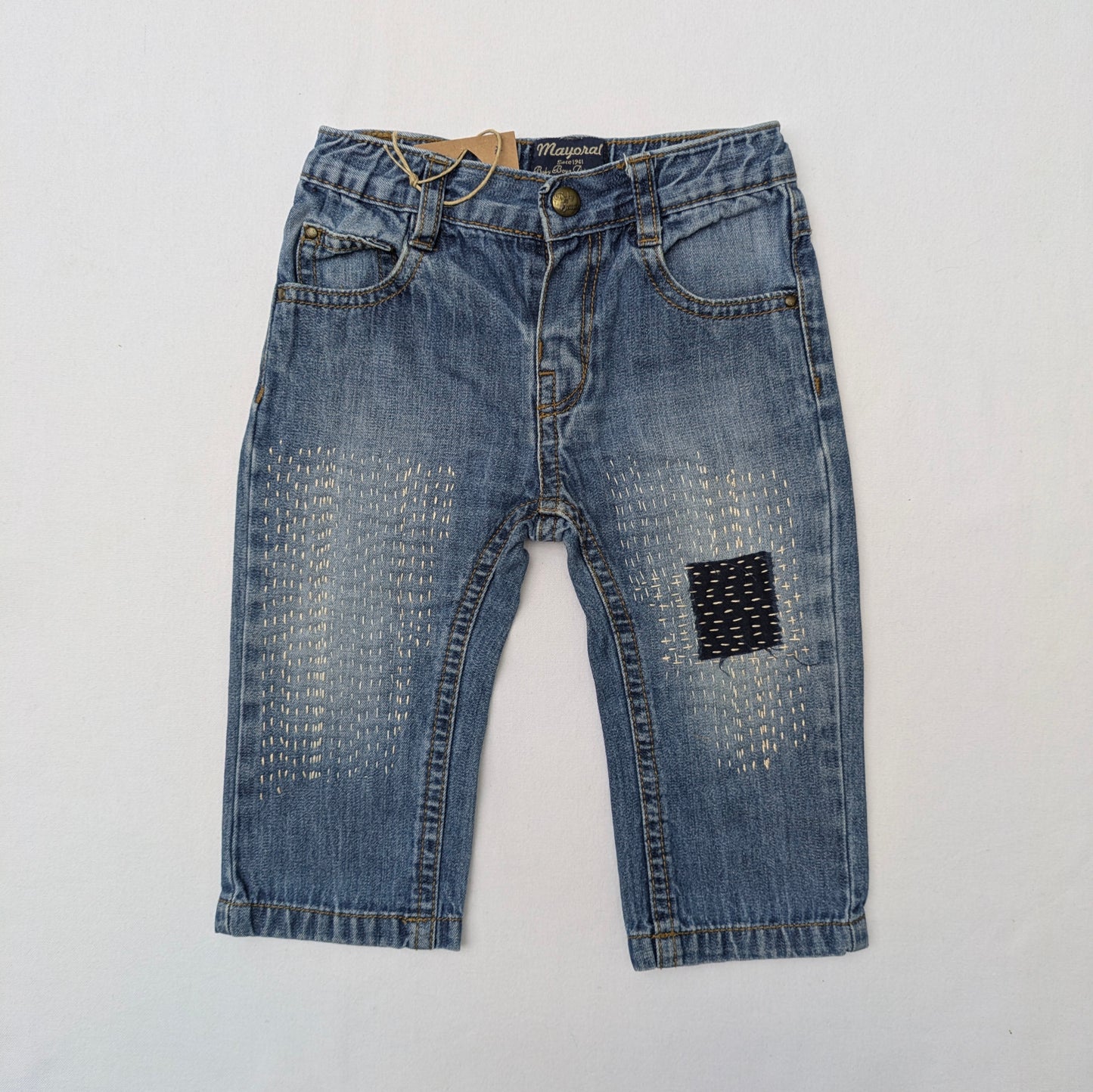 Upcycled Collection - jeans - 9 mo