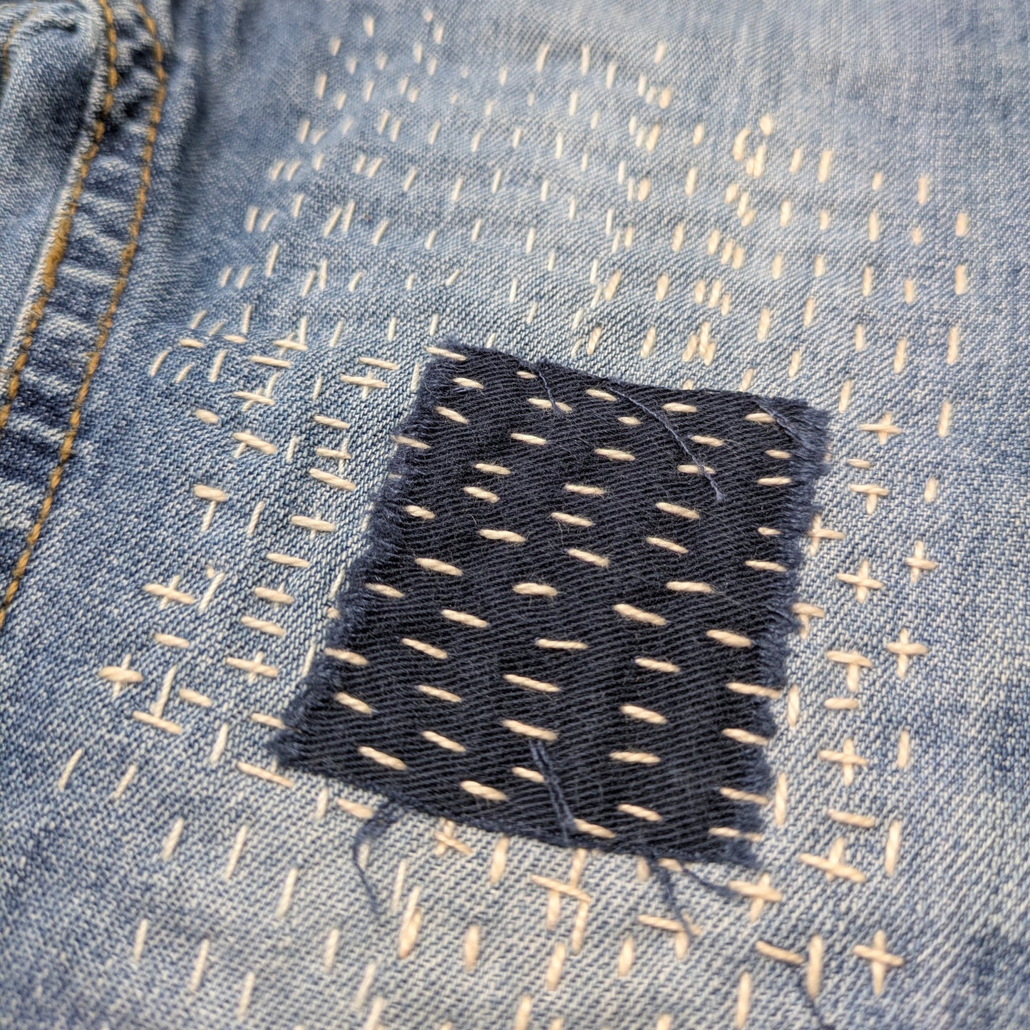 Upcycled Collection - jeans - 9 mo
