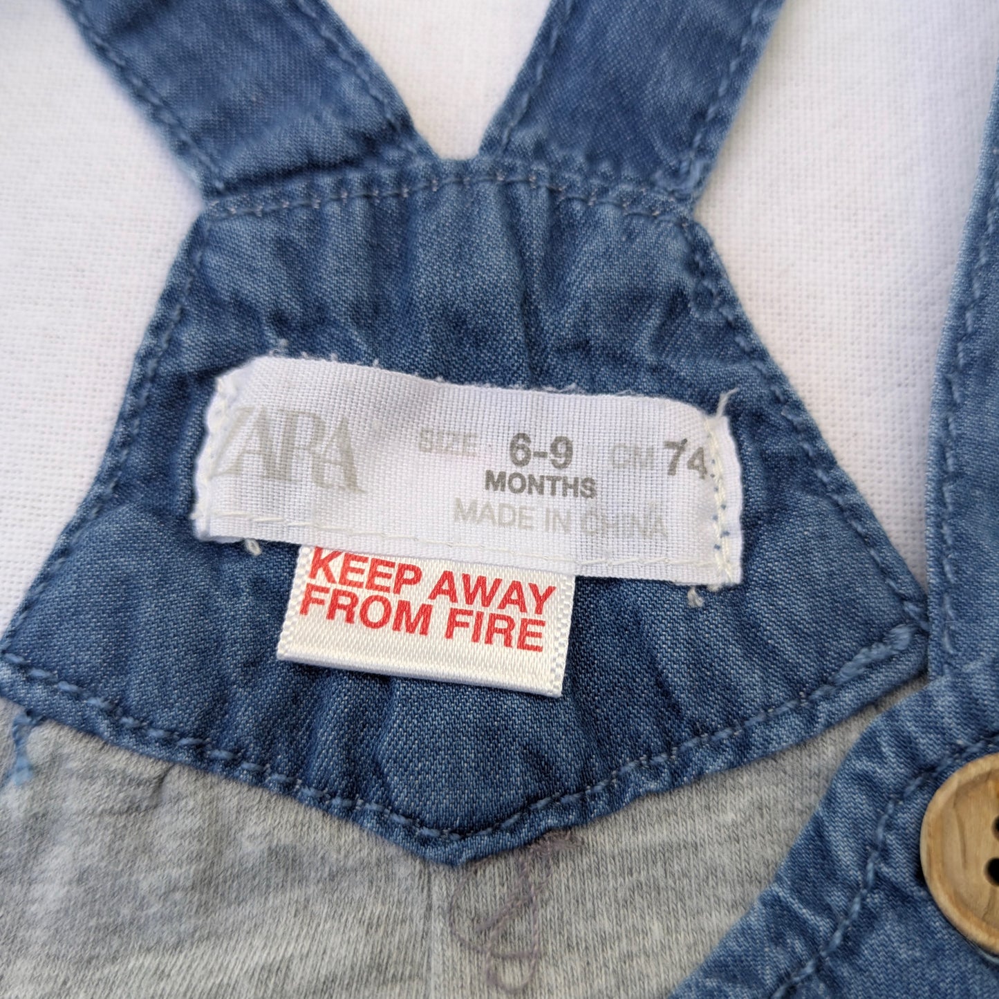 Zara Romper Overalls - 6-9 mo