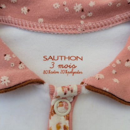 Sauthon grenouillère - 3 mois / 62