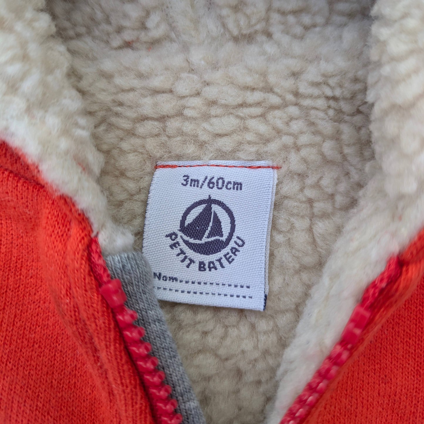 Petit Bateau fleece-lined sweatshirt - 3 mo