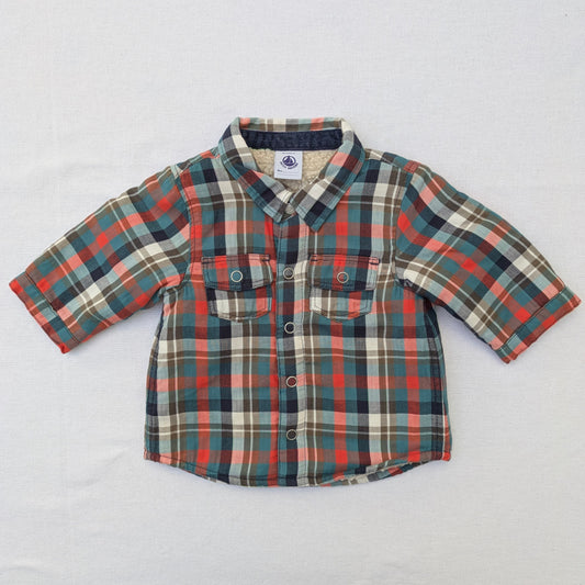 Chemise / manteau Petit Bateau doublé polaire - 3 mois