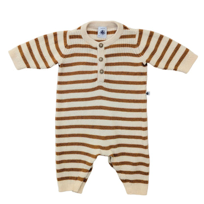 Petit Bateau cotton-wool romper - 1 mo / 54cm