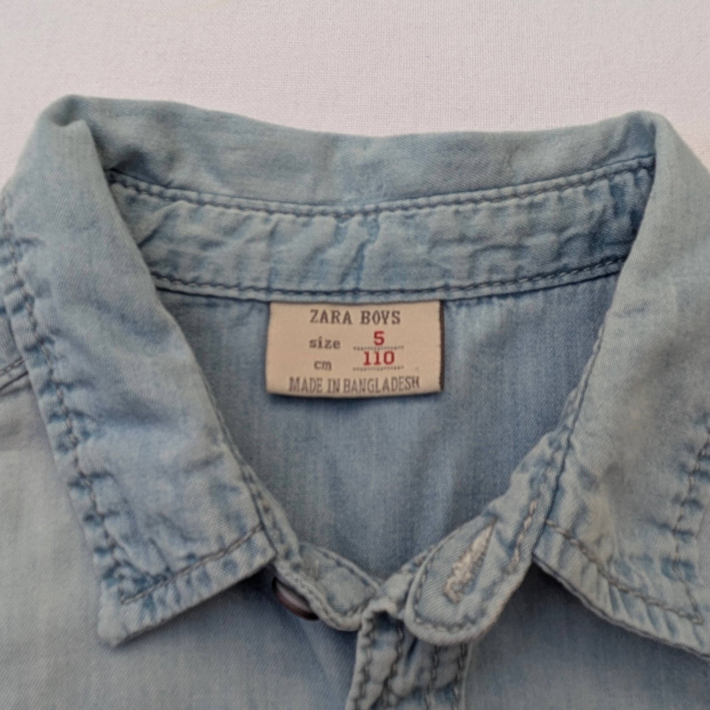 Zara Jeanshemd mit Knöpfen – 5 Jahre / 110