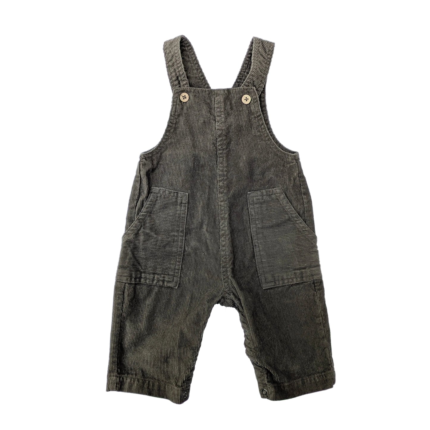 Wheat cotton overalls - 9-12 mo