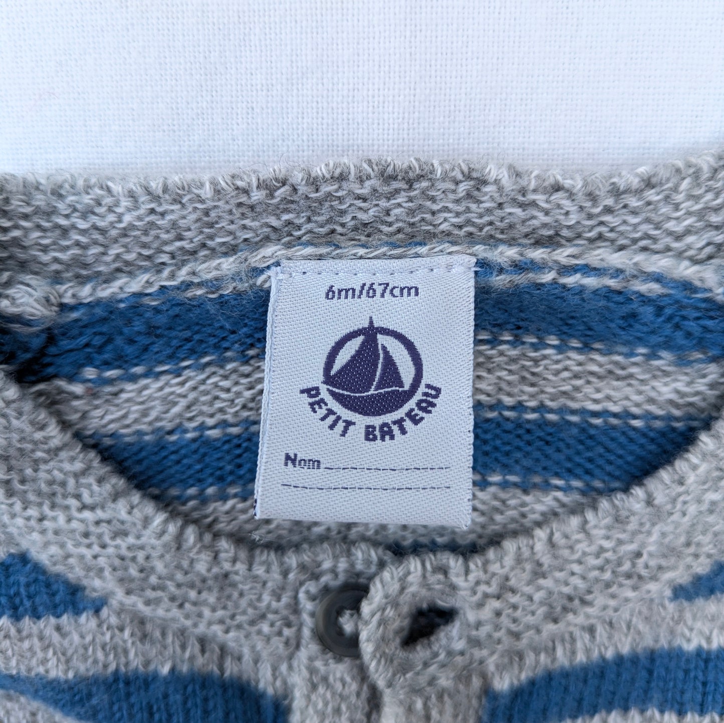 Petit Bateau wool one-piece - 6 mo / 67cm