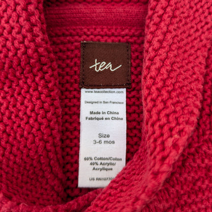 Tea knit cotton sweater - 3-6 mo