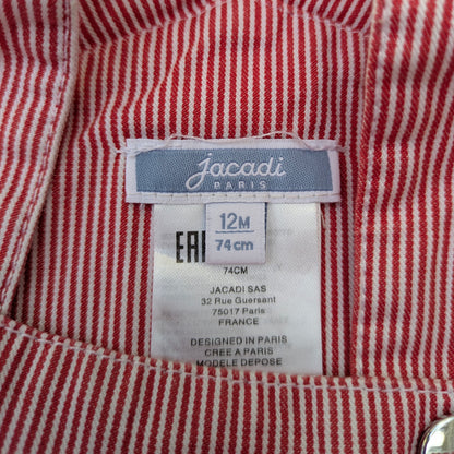 Jacadi overall rompers - 12 mo