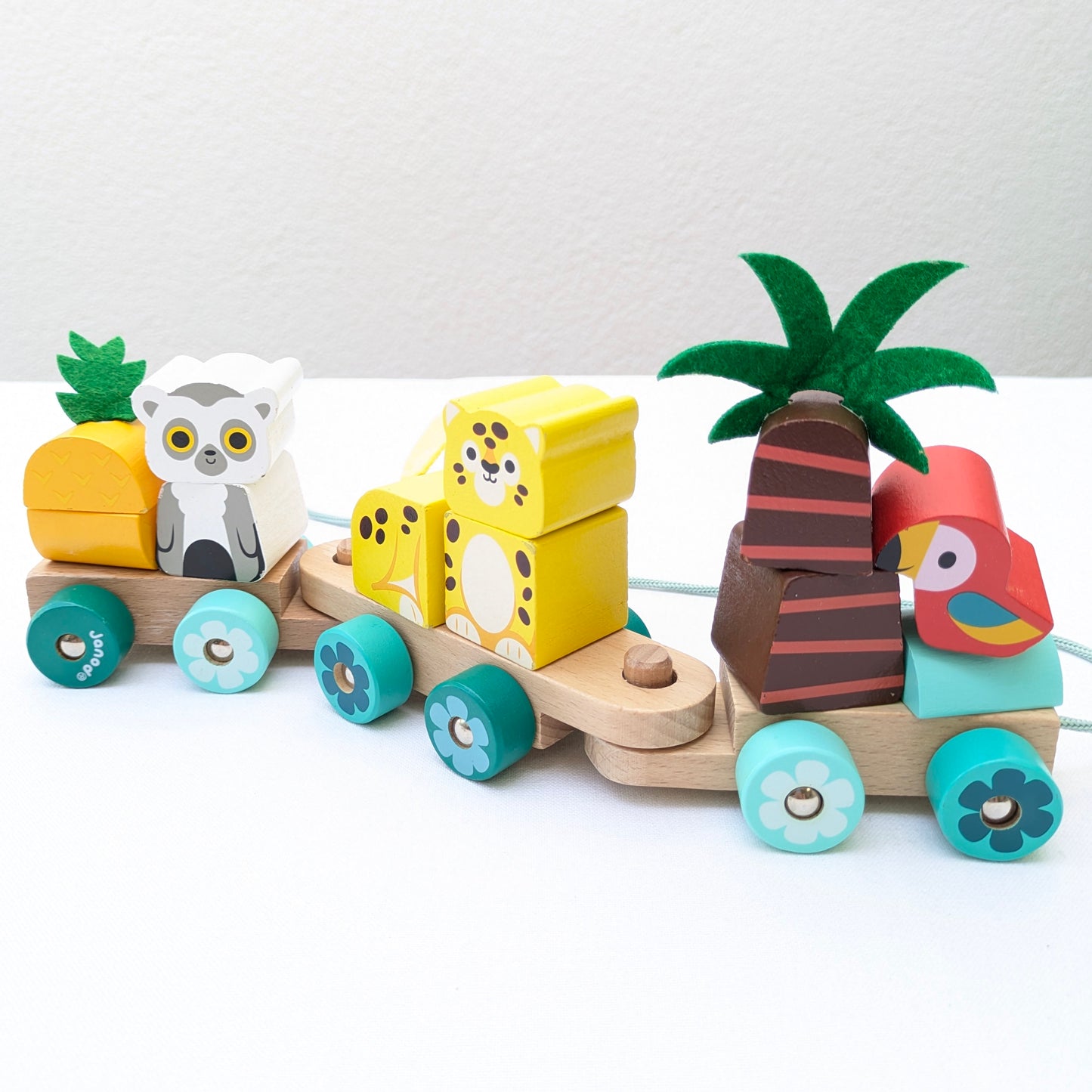 Janod wooden pull-along train