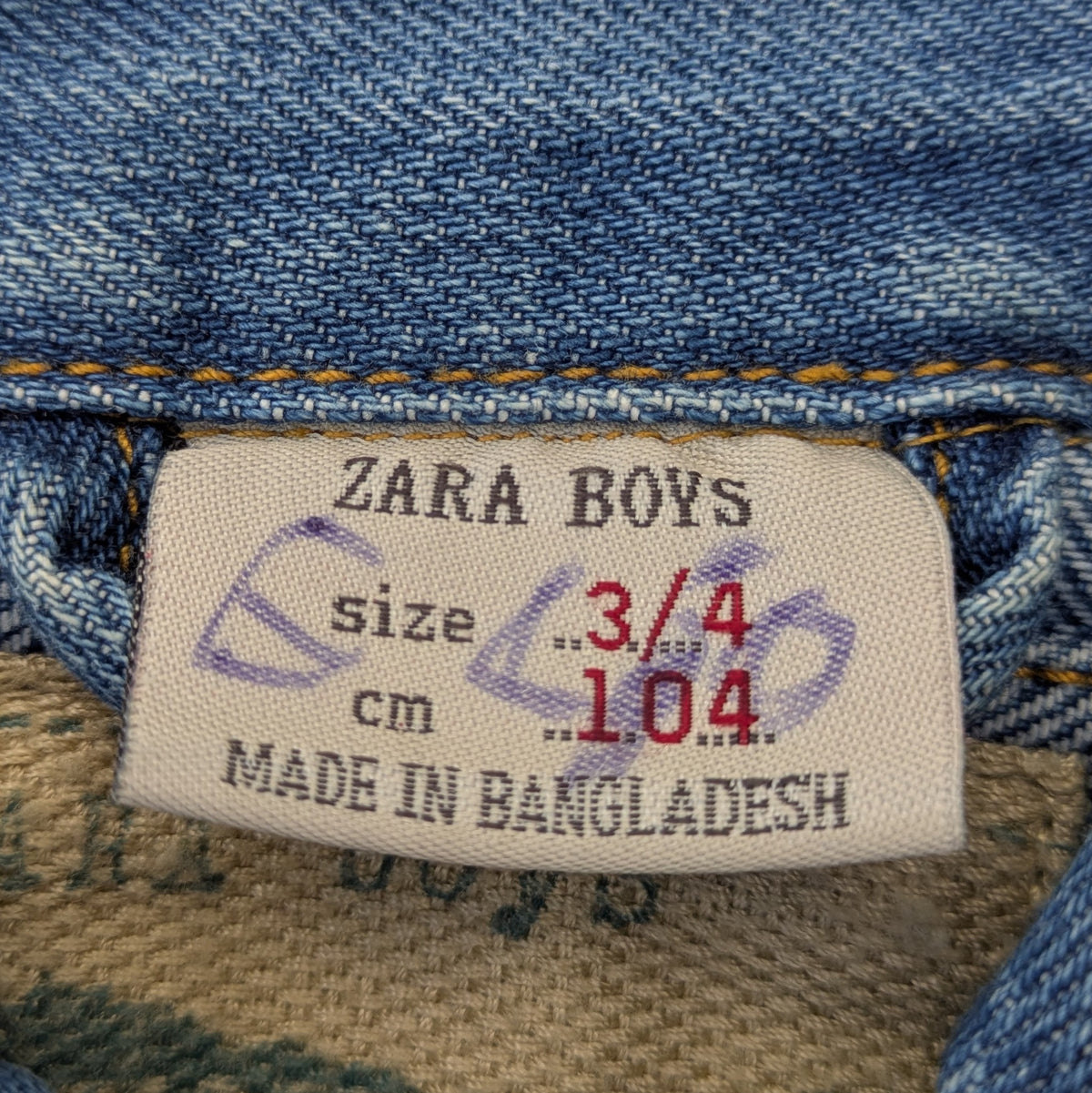 Zara jean jacket- 3-4 yrs / 104