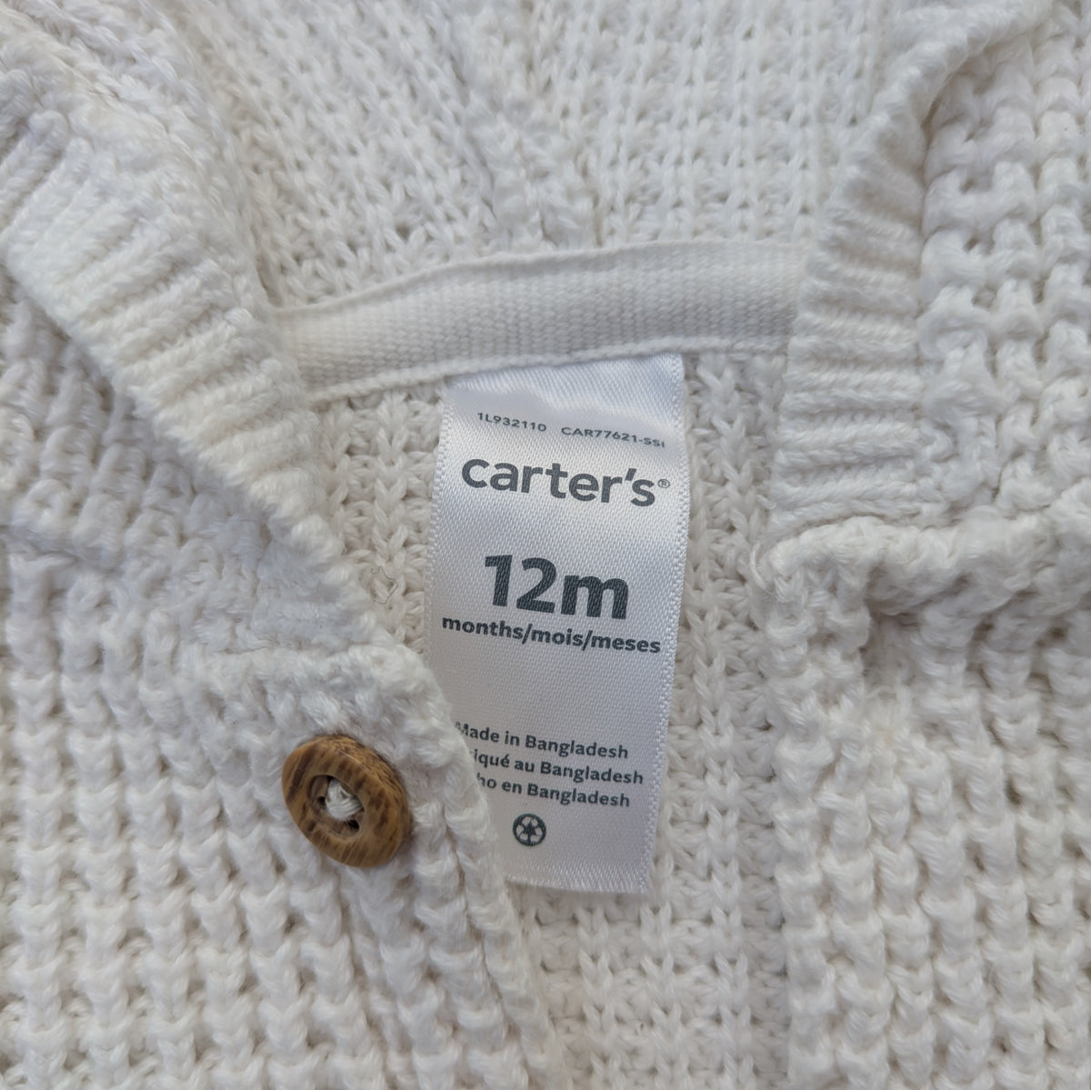 Carters cotton sweater - 12 mo