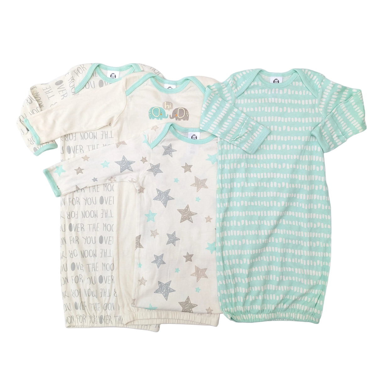 Gerber newborn nightgown set (0-6mo)