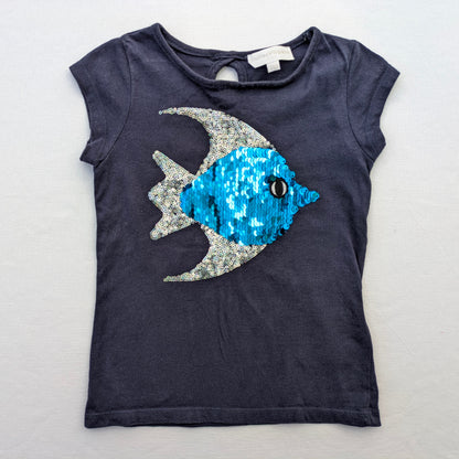 Charles Vogele glitzerndes Baumwoll-T-Shirt – 5 Jahre