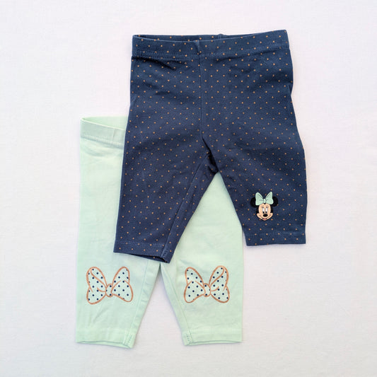 Leggings courts Disney - lot de 2 - 9 mois / 74 cm